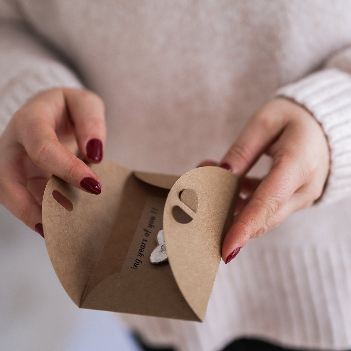 21 pewter heart keepsake token set