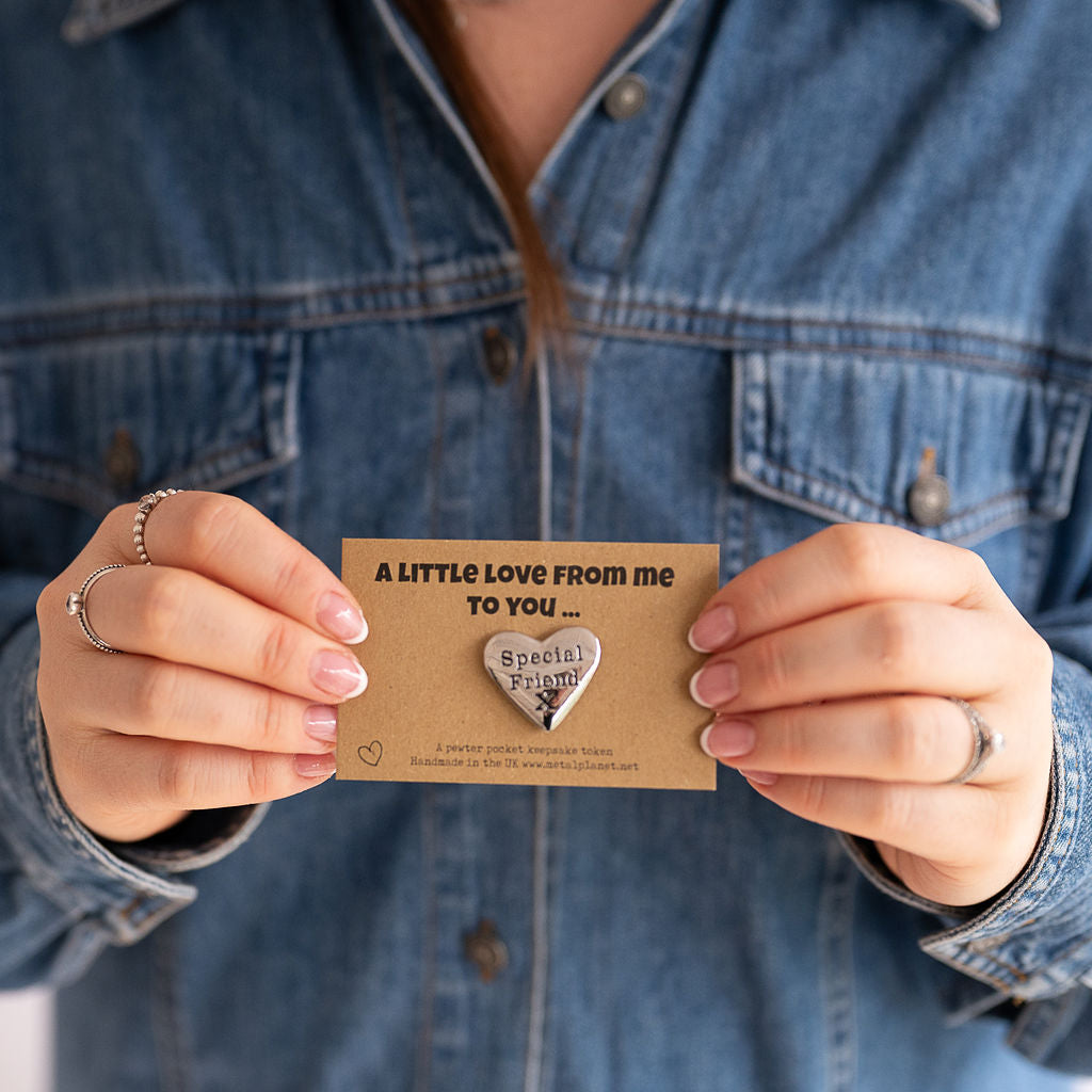 A  little love from me to you - Special Friend heart  pebble on cute gift card with envelope (Copy)