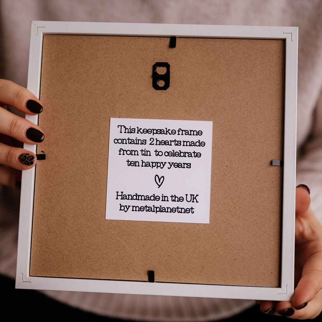 Personalised Tin Anniversary (10 year) Frame