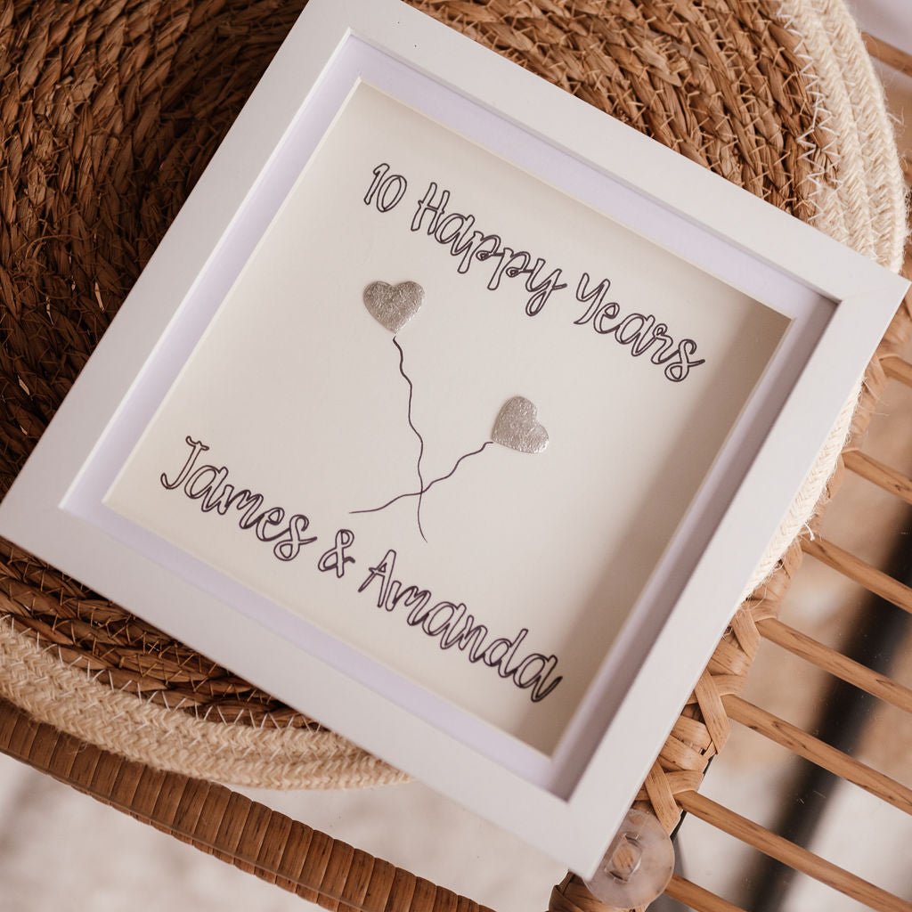 Personalised Tin Anniversary (10 year) Frame