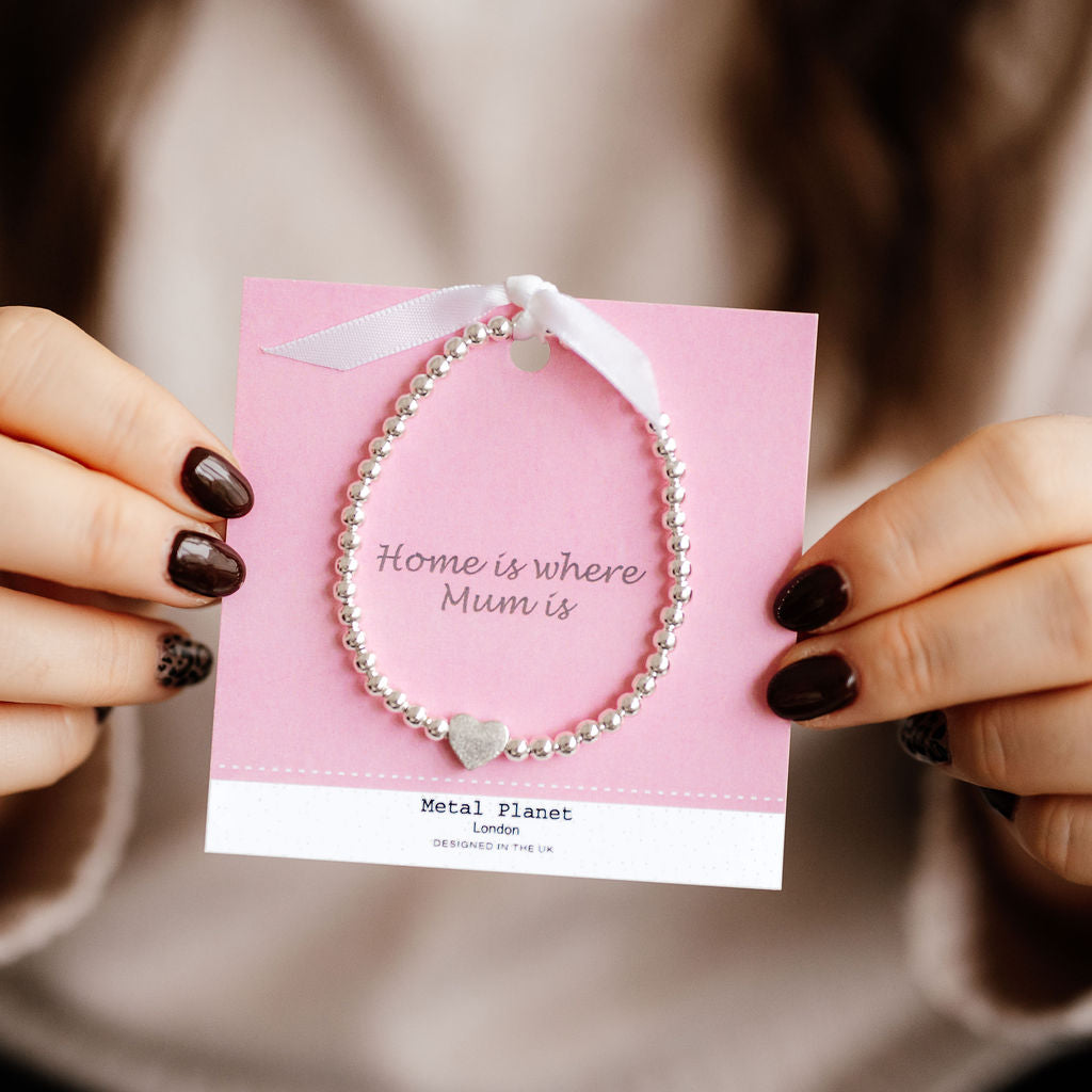 Home is where Mum is - Heart stretch bracelet