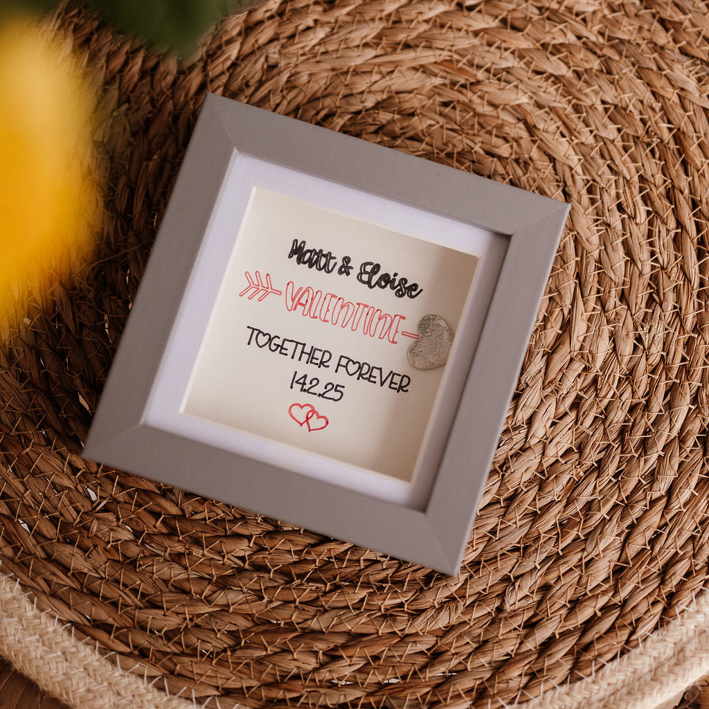 Personalised Ten Year TIN anniversary frame