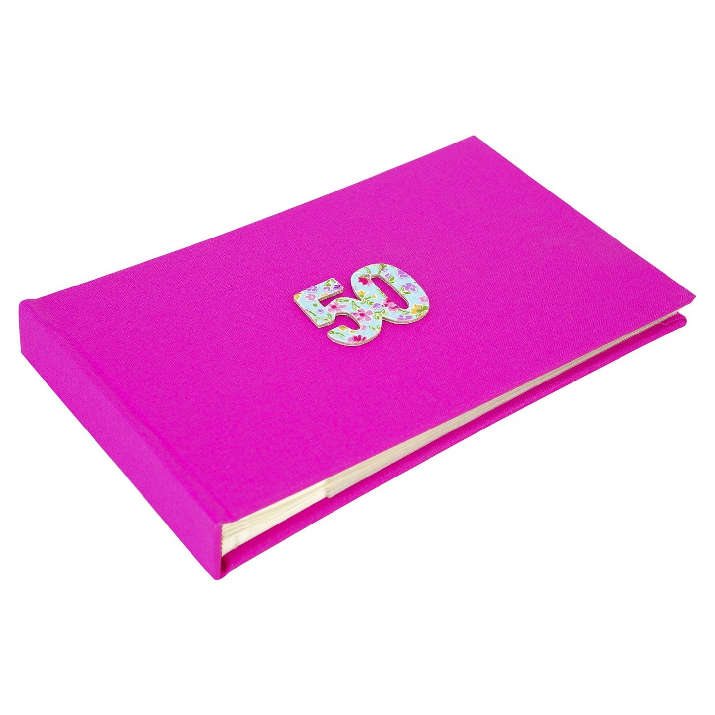 50th birthday vintage cerise pink photo album
