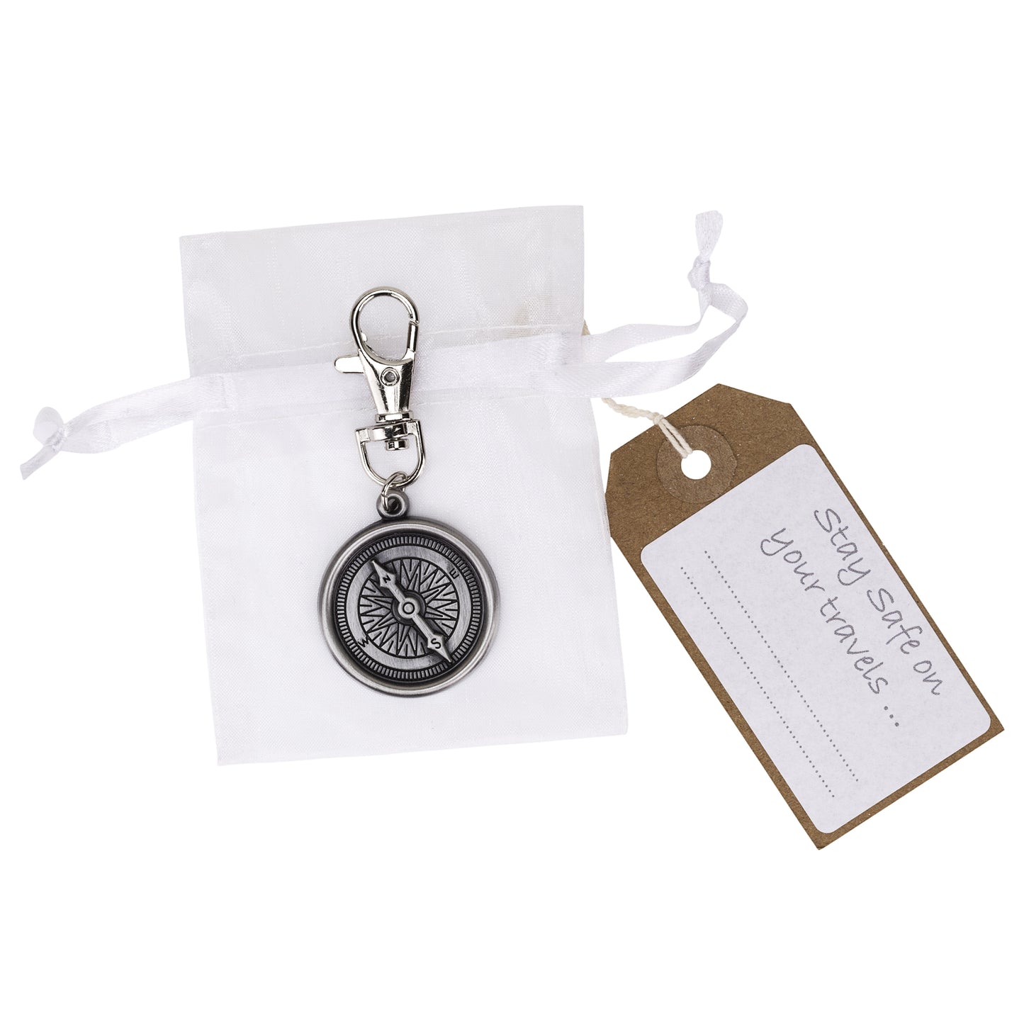 Compass bag charm