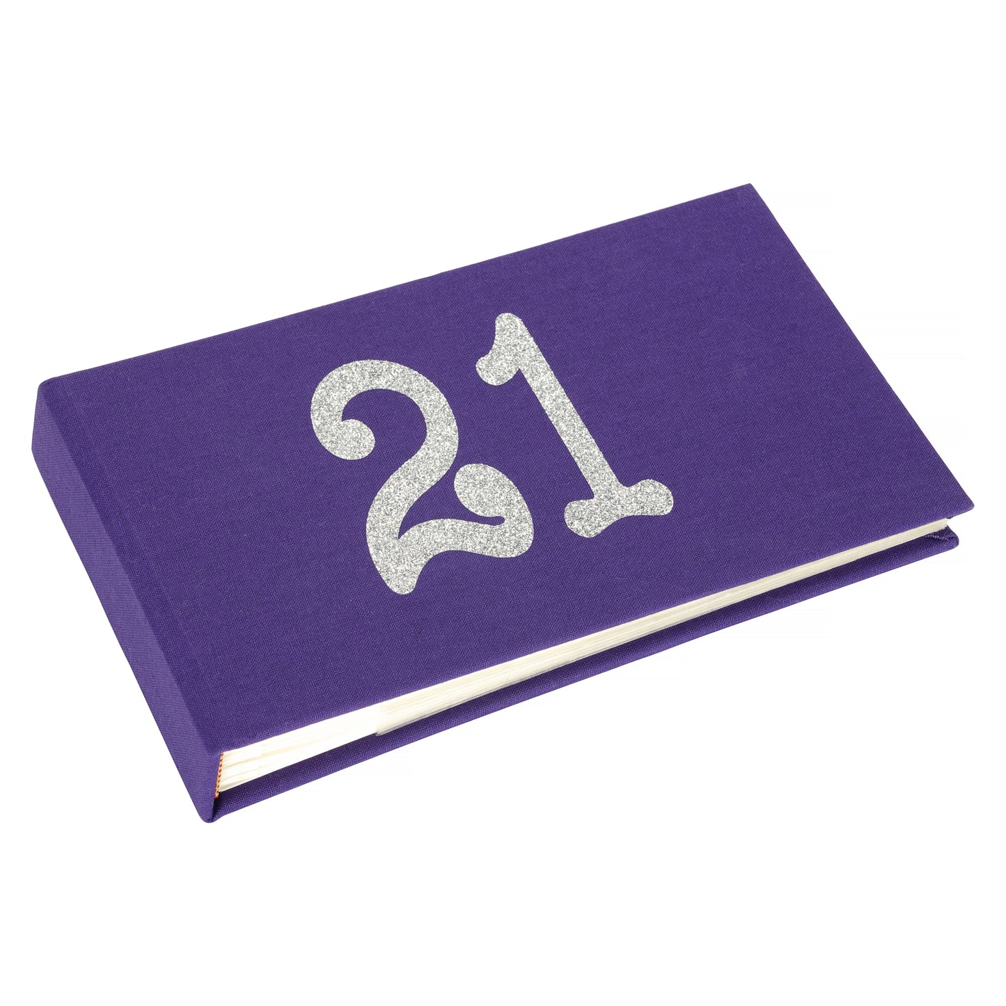 21 Purple photo album with silver sparkle design