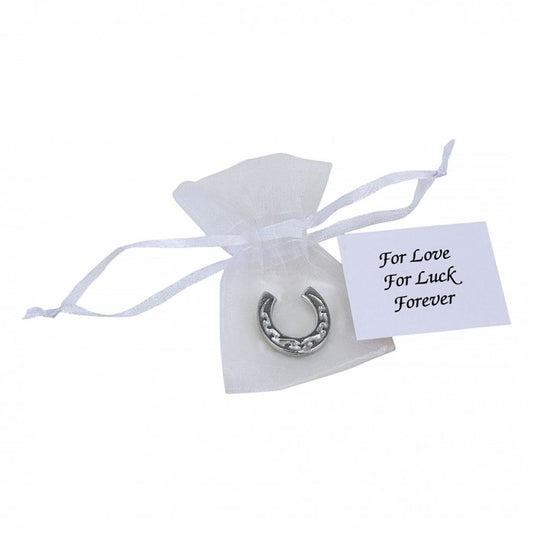 For Luck, For Love, Forever - Beautiful handmade miniature horseshoe pocket token