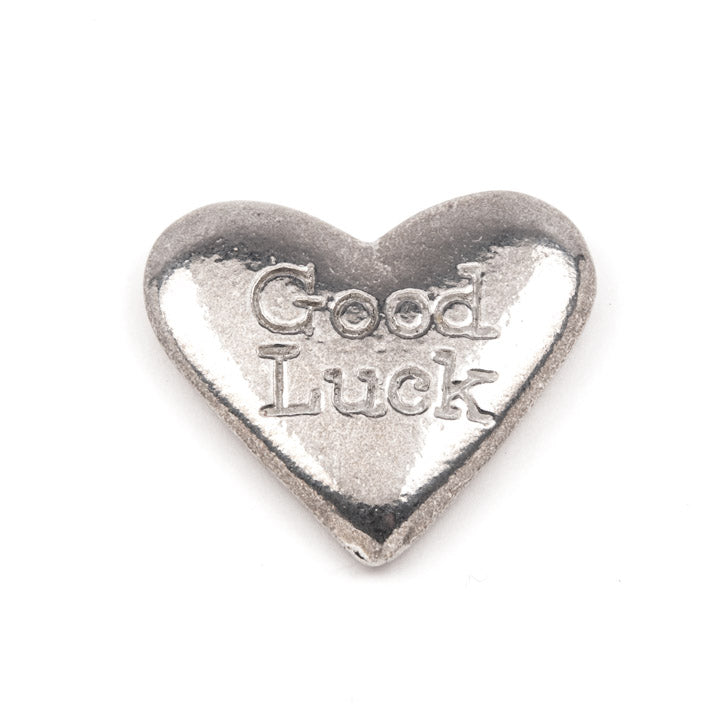 Pewter heart message pebbles - Choose individual pebbles!