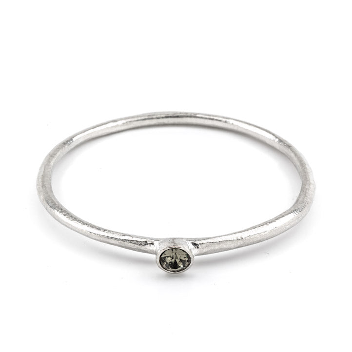 Pewter bangles with gorgeous sparkly options by Luna London