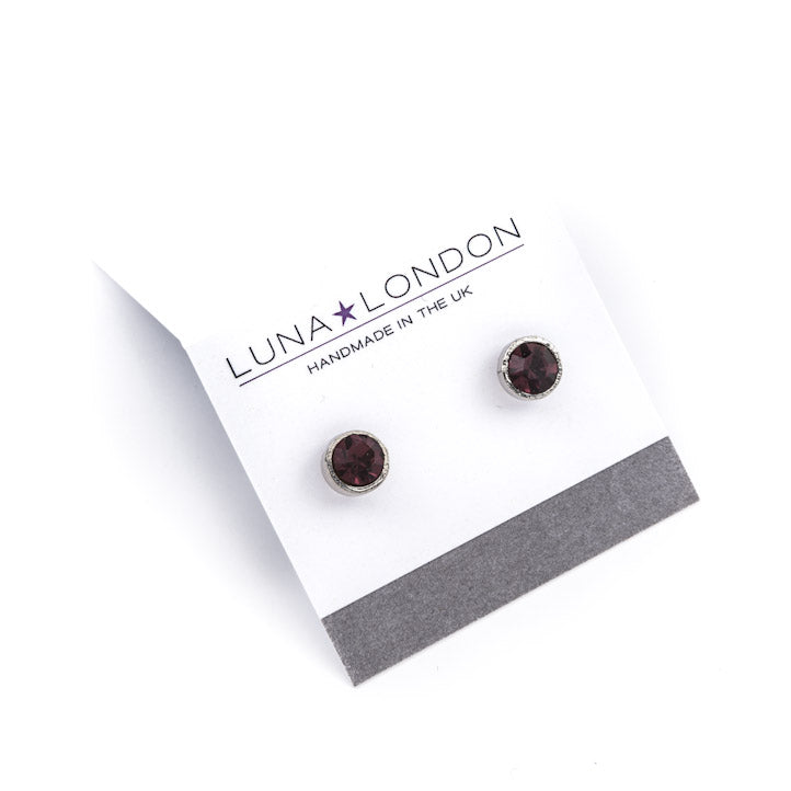 Sparkly stud earrings by Luna London