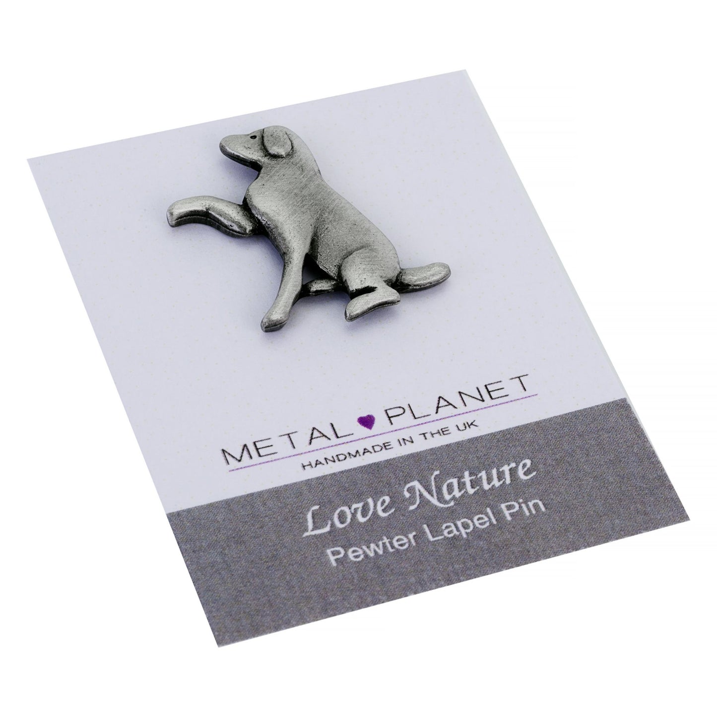 Labrador pewter jacket pin