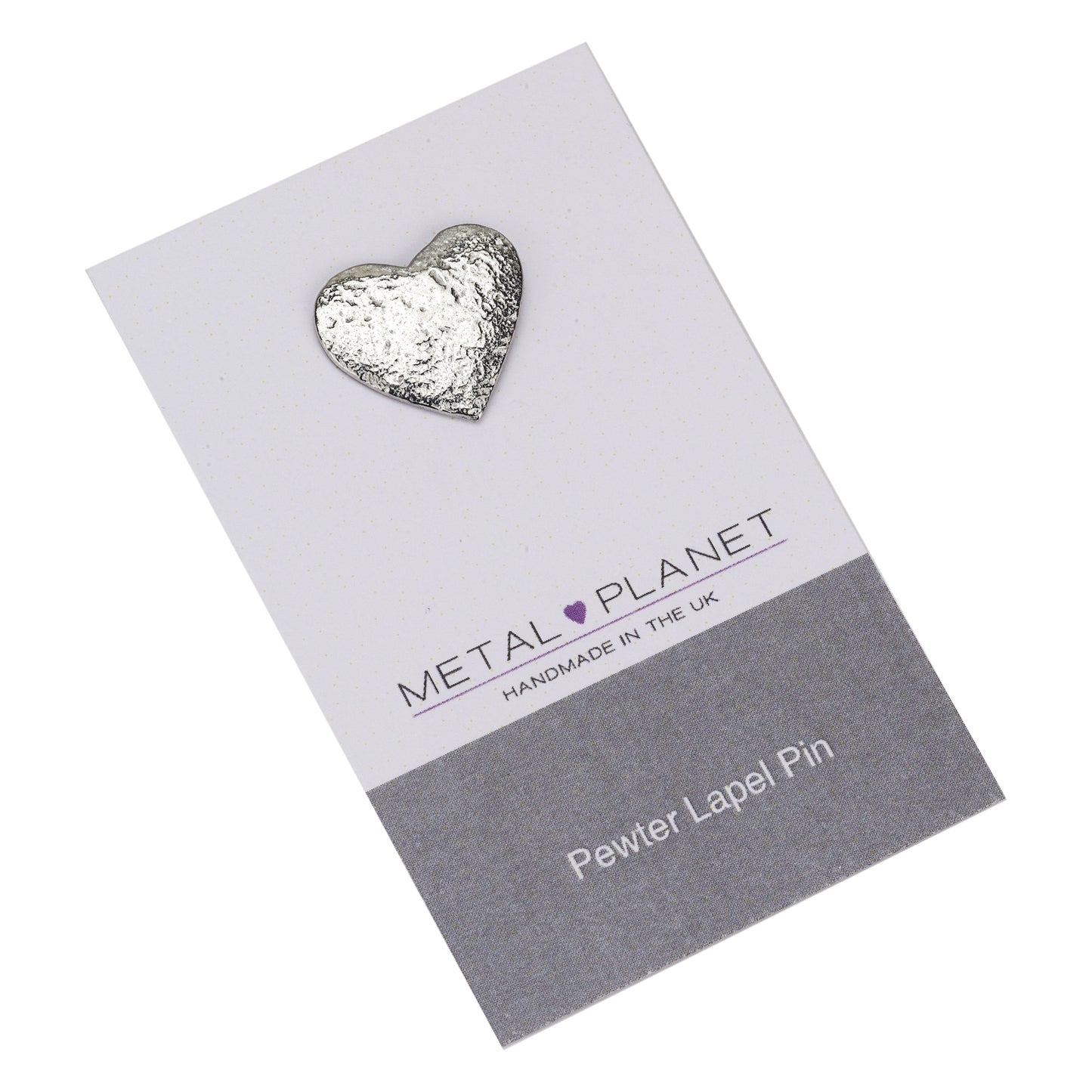 Delicate heart jacket pin