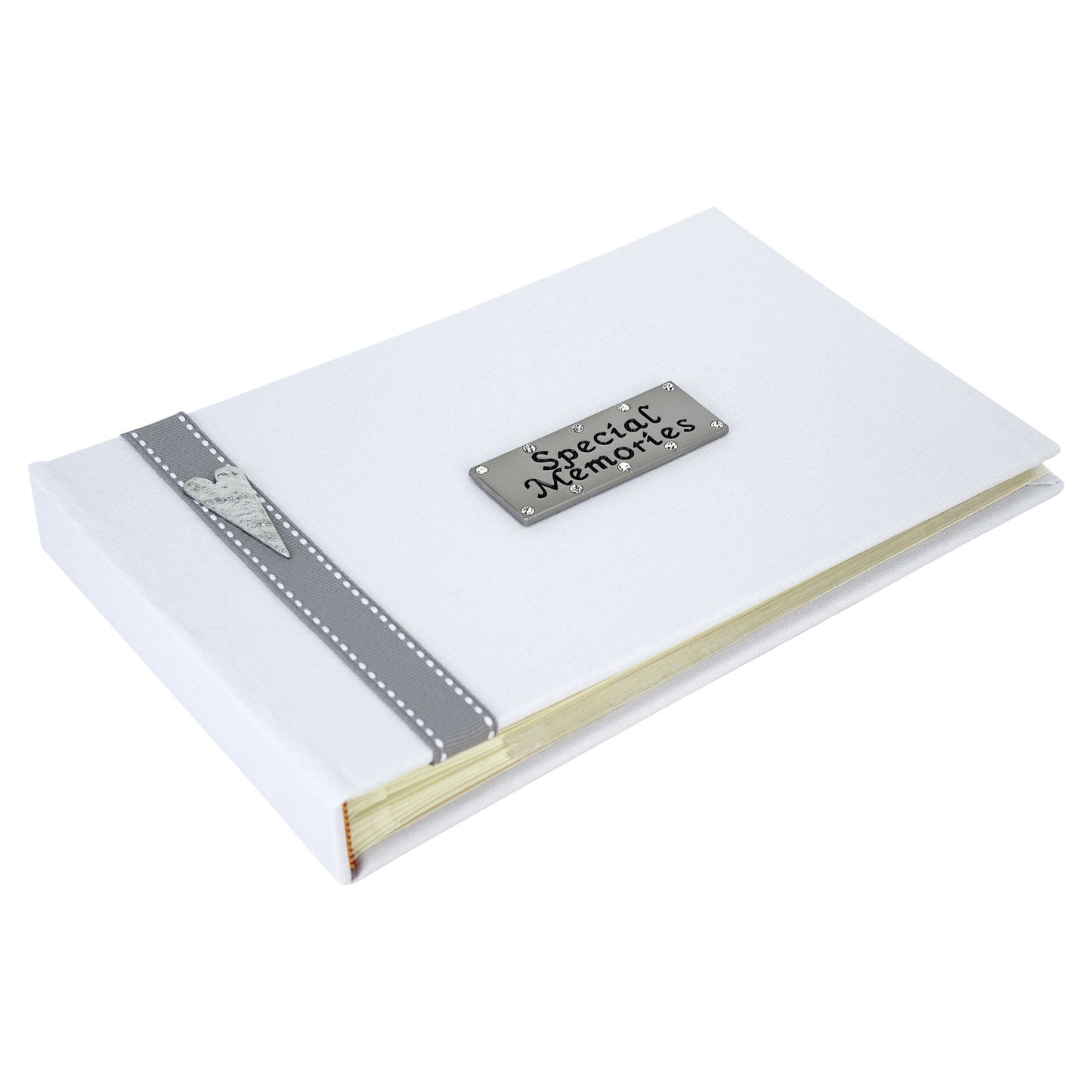 Special Memories - Smart linen photo album with grey stitched ribbon