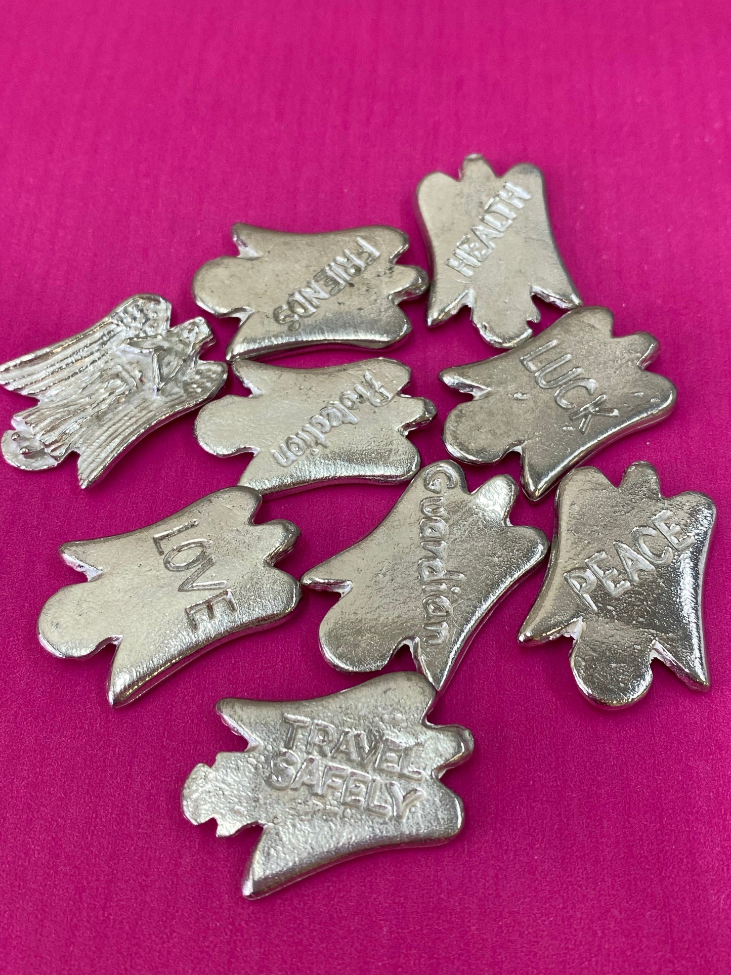 Beautiful pewter pocket Angels - 9 designs