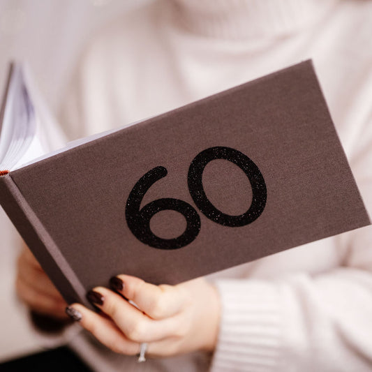 18 21 30 40 50 60 70 80 90th photo albums in smart grey & black print