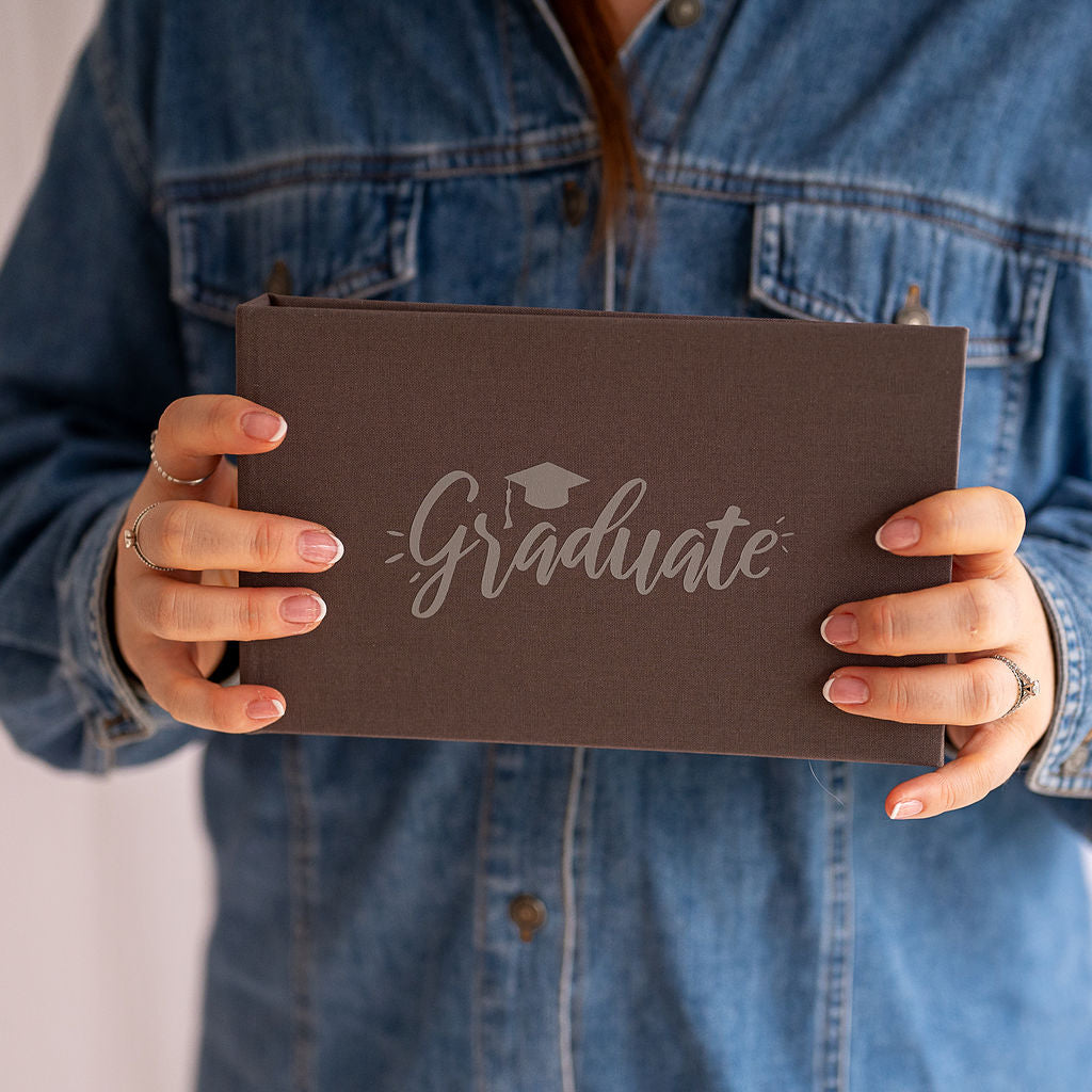 Graduation smart grey photo album (Holds 40 6x4 inch photos)