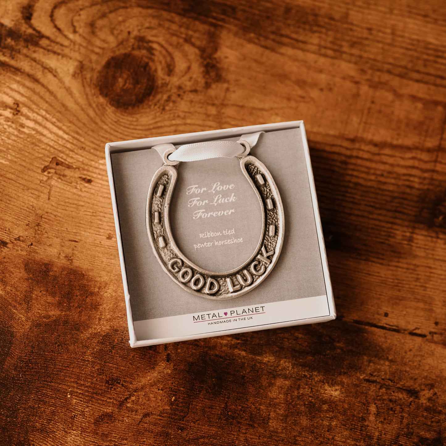 Handmade Pewter Horseshoe ~ The perfect wedding keepsake