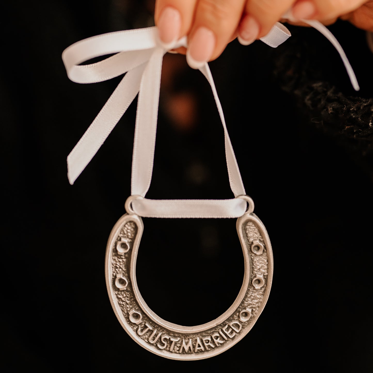 Handmade Pewter Horseshoe ~ The perfect wedding keepsake