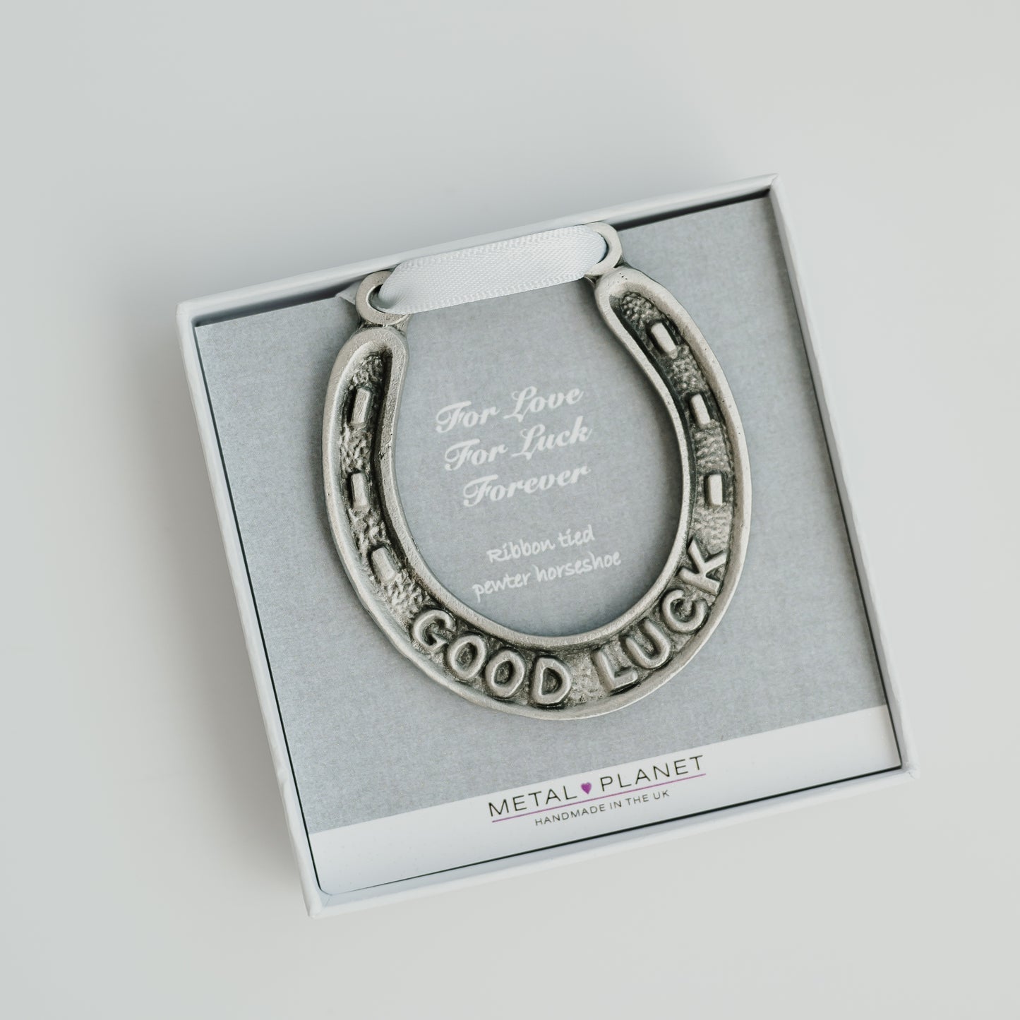 Handmade Pewter Horseshoe ~ The perfect wedding keepsake