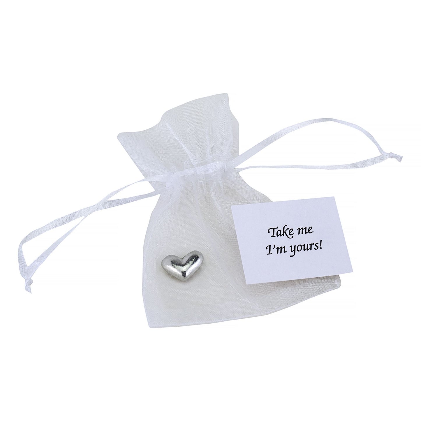 Valentine gift - Take me I'm yours!  Beautiful pewter heart keepsake