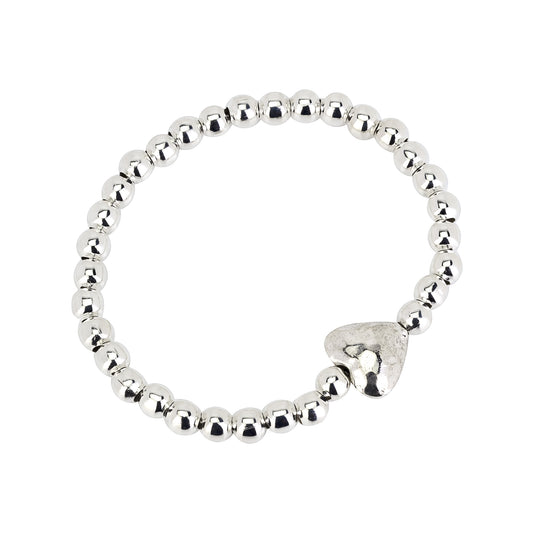 Love is all around you - Silver plated heart bracelet by Luna London