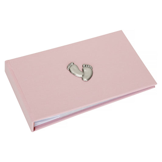 Baby footprint photo albums in Pink, Blue and White