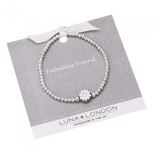 Fabulous Friend - Daisy bead stretch bracelet