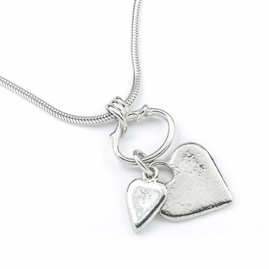 Heart duo necklace by Luna London