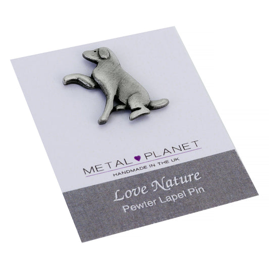 Labrador pewter jacket pin