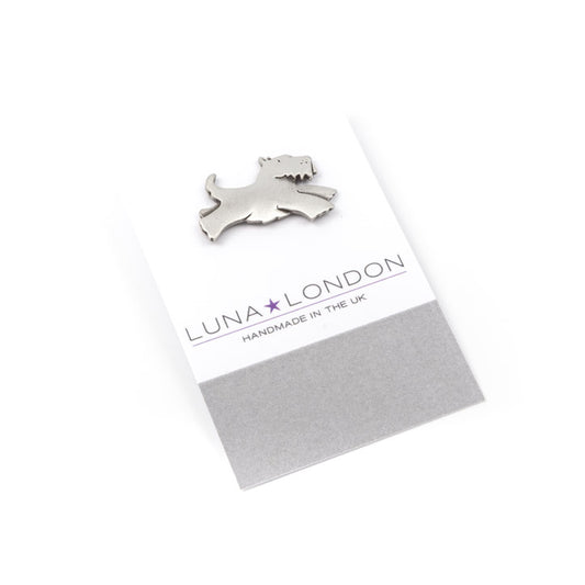 Scottie dog jacket pin